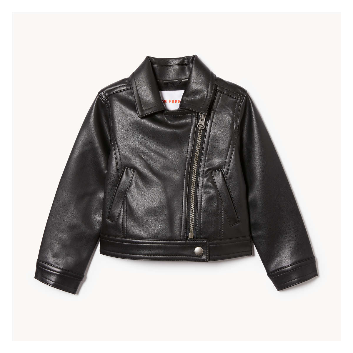 Infant faux fashion leather jacket